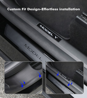 Door Sill Protector Threshold Strips To 2020-2025 Tesla Y