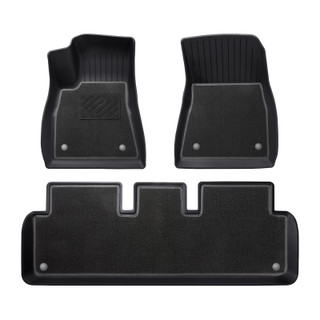 Set of 3 Refresh Edition Car Double-layer Foot Mat To 2023-2025 Tesla 3