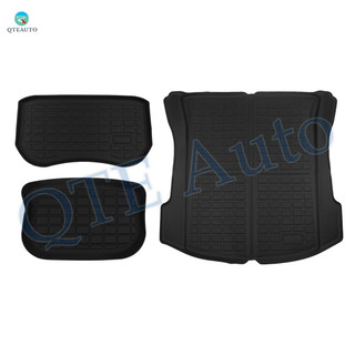 Set of 3 All Weather Trunk Mats To 2021-2023 Tesla 3 Except Highland