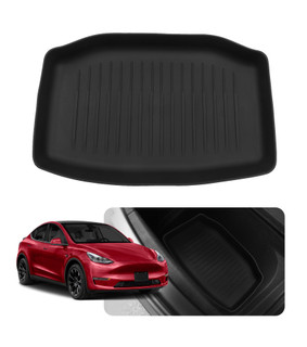 Rear Trunk Mat Storage Mat TPE Cargo Liner Storage Mat To 2021-2023 Tesla 3 Exc. Highland, Essential Tesla Accessories All weather Floor Mats To Model 3