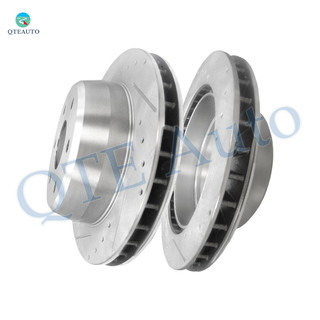 Rear 330mm Drilled Brake Rotors For 2002-2006 Chevy Avalanche 1500/Cadillac Escalade,  2000-2006 Yukon/Tahoe/Suburban 1500, 01-06 Chevy Silverado 1500/Sierra 1500, 03-14 Express 1500/Savana 1500