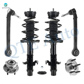 Set of 6 Front Lower Rearward Control Arm Ball Joint-Wheel Hub Bearing Assembly-Quick Complete Strut-Coil Spring Assembly For 2013-2015 Chevrolet Camaro