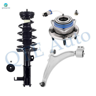 Set of 3 Front Left Lower Control Arm Ball Joint-Wheel Hub Bearing Assembly-Quick Complete Strut-Coil Spring Assembly For 2010 Buick Allure