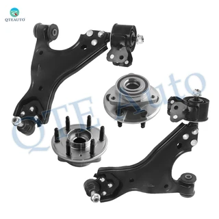 Set of 4 Front Lower Control Arm Ball Joint-Wheel Hub Bearing Assembly For 2009-2017 Chevrolet Traverse