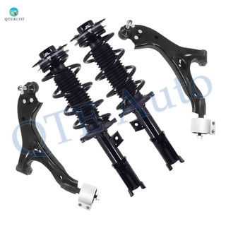 Set of 4 Front Lower Control Arm Ball Joint-Quick Complete Strut-Coil Spring Assembly For 2007-2009 Chevrolet Equinox