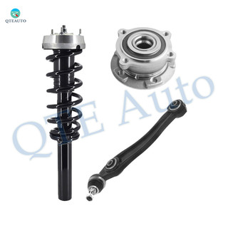 Set of 3 Front Right Lower Rearward Control Arm Ball Joint-Wheel Hub Bearing Assembly-Quick Complete Strut-Coil Spring Assembly For 2008-2014 BMW X6 xDrive35i