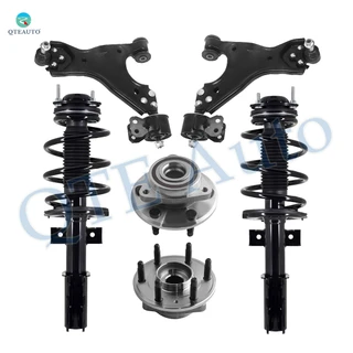 Set of 6 Front Lower Control Arm Ball Joint-Wheel Hub Bearing Assembly-Quick Complete Strut-Coil Spring Assembly For 2009-2012 Chevrolet Traverse