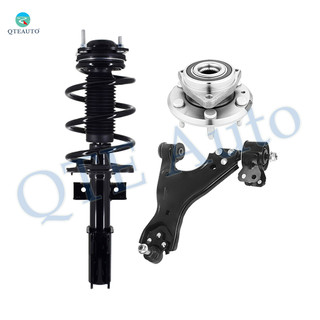 Set of 3 Front Right Lower Control Arm Ball Joint-Wheel Hub Bearing Assembly-Quick Complete Strut-Coil Spring Assembly For 2013-2017 Buick Enclave