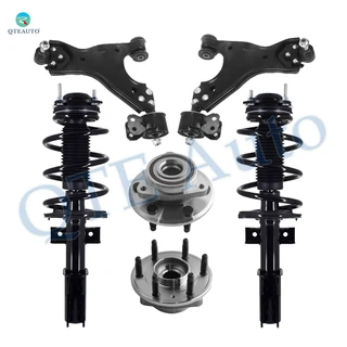 Set of 6 Front Lower Control Arm Ball Joint-Wheel Hub Bearing Assembly-Quick Complete Strut-Coil Spring Assembly For 2017 GMC Acadia Limited