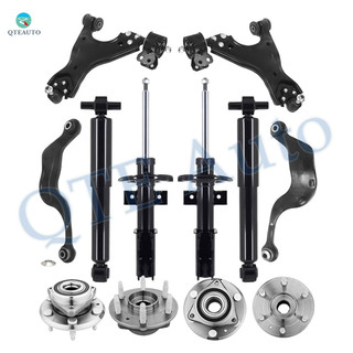 Set of 12 Front Lower Control Arm Ball Joint-Wheel Hub Bearing Assembly-Suspension Strut Assembly-Rear Upper Rearward Control Arm-Wheel Hub Bearing Assembly-Shock Absorber For 2007-2012 GMC Acadia