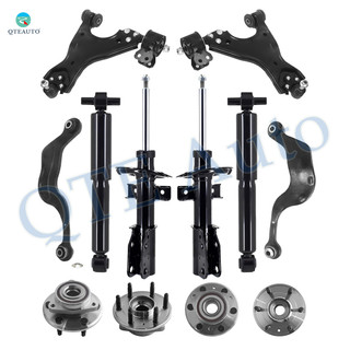 Set of 12 Front Lower Control Arm Ball Joint-Wheel Hub Bearing Assembly-Suspension Strut Assembly-Rear Upper Rearward Control Arm-Wheel Hub Bearing Assembly-Shock Absorber For 2013-2016 GMC Acadia