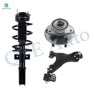 Set of 3 Front Left Lower Control Arm Ball Joint-Wheel Hub Bearing Assembly-Quick Complete Strut-Coil Spring Assembly For 2013-2017 Chevrolet Traverse