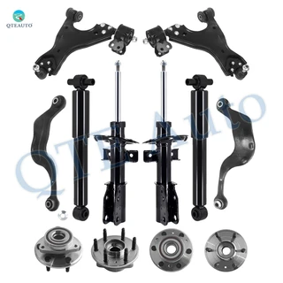 Set of 12 Front Lower Control Arm Ball Joint-Wheel Hub Bearing Assembly-Suspension Strut Assembly-Rear Upper Rearward Control Arm-Wheel Hub Bearing Assembly-Shock Absorber For 2017 GMC Acadia Limited Monotube Performance Upgrade