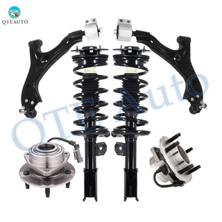 Set of 6 Front Lower Control Arm Ball Joint-Wheel Hub Bearing Assembly-Quick Complete Strut-Coil Spring Assembly For 2006 2007 Saturn VUE V6