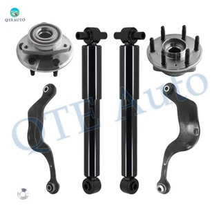 Set of 6 Rear Upper Rearward Control Arm-Wheel Hub Bearing Assembly-Shock Absorber For 2017 GMC Acadia Limited Monotube Performance Upgrade