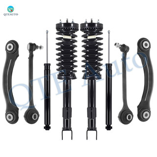 Set of 8 Front Lower Forward Control Arm Ball Joint-Quick Complete Strut-Coil Spring Assembly-Rear Upper Forward Control Arm-Shock Absorber For 2006-2010 Dodge Charger