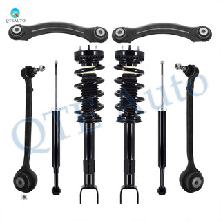Set of 8 Front Lower Forward Control Arm Ball Joint-Quick Complete Strut-Coil Spring Assembly-Rear Upper Forward Control Arm-Shock Absorber For 2011 Dodge Challenger Monotube