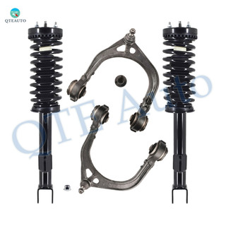 Set of 4 Front Upper Control Arm Ball Joint-Quick Complete Strut-Coil Spring Assembly For 2006-2008 Dodge Charger RWD