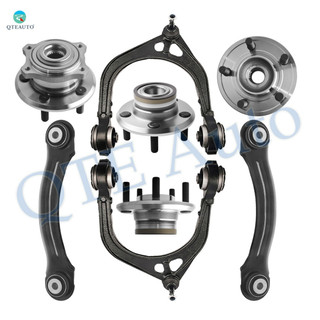 Set of 8 Front Upper Control Arm Ball Joint-Wheel Hub Bearing Assembly-Rear Upper Forward Control Arm-Wheel Hub Bearing Assembly For 2007-2009 Dodge Charger