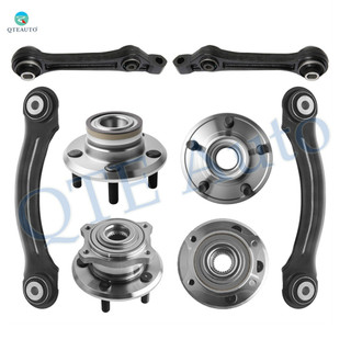 Set of 8 Front Lower Rearward Control Arm-Wheel Hub Bearing Assembly-Rear Upper Forward Control Arm-Wheel Hub Bearing Assembly For 2007-2009 Dodge Charger