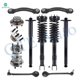 Set 12 Front Lower Forward Control Arm Ball Joint-Rear Upper Forward Control Arm-Wheel Hub Bearing-Quick Complete Strut-Complete Shock Absorber For 2005-2009 Chrysler 300