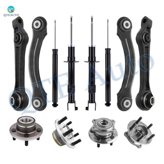 Set of 12 Front Lower Rearward-Rear Upper Forward Control Arm-Wheel Hub Bearing Assembly-Suspension Strut Assembly-Shock Absorber For 2005-2008 Dodge Magnum