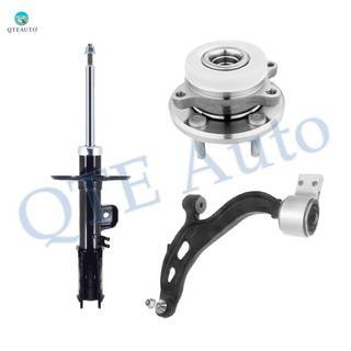 Set of 3 Front Left Lower Control Arm Ball Joint-Wheel Hub Bearing Assembly-Suspension Strut Assembly For 2013-2019 Ford Flex