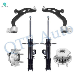 Set of 6 Front Lower Control Arm Ball Joint-Wheel Hub Bearing Assembly-Suspension Strut Assembly For 2013-2019 Lincoln MKT