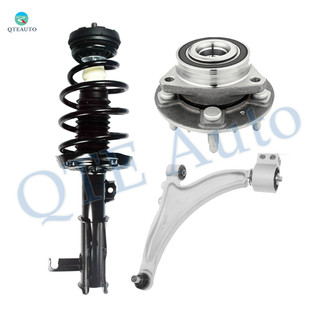 Set of 3 Front Left Lower Control Arm Ball Joint-Wheel Hub Bearing Assembly-Quick Complete Strut-Coil Spring Assembly For 2011-2017 Buick Regal