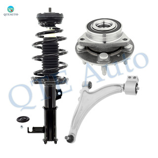 Set of 3 Front Left Lower Control Arm Ball Joint-Wheel Hub Bearing Assembly-Quick Complete Strut-Coil Spring Assembly For 2013-2015 Chevrolet Malibu