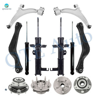 Set of 12 Front Lower Control Arm Ball Joint-Wheel Hub Bearing-Suspension Strut Assembly-Rear Upper Control Arm-Wheel Hub Bearing-Shock Absorber For 2016 Chevrolet Malibu Limited