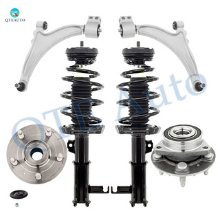 Set of 6 Front Lower Control Arm Ball Joint-Wheel Hub Bearing Assembly-Quick Complete Strut-Coil Spring Assembly For 2016 Chevrolet Malibu Limited