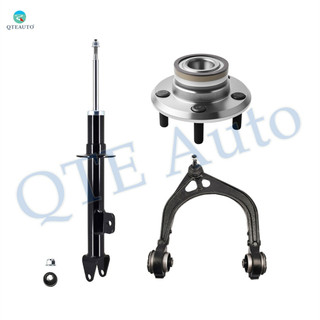 Set of 3 Front Right Upper Control Arm Ball Joint-Wheel Hub Bearing Assembly-Suspension Strut Assembly For 2007-2010 Dodge Charger w/ Performance Suspension