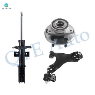 Set of 3 Front Left Lower Control Arm Ball Joint-Wheel Hub Bearing Assembly-Suspension Strut Assembly For 2007-2010 Saturn Outlook