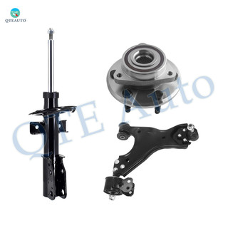 Set of 3 Front Left Lower Control Arm Ball Joint-Wheel Hub Bearing Assembly-Suspension Strut Assembly For 2013-2016 GMC Acadia