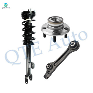 Set of 3 Front Lower Rearward Control Arm-Wheel Hub Bearing Assembly-Quick Complete Strut-Coil Spring Assembly For 2011 Dodge Challenger