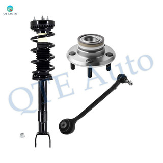 Set of 3 Front Left Lower Forward Control Arm Ball Joint-Wheel Hub Bearing Assembly-Quick Complete Strut-Coil Spring Assembly For 2011 Dodge Charger V6