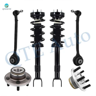 Set of 6 Front Lower Forward Control Arm Ball Joint-Wheel Hub Bearing Assembly-Quick Complete Strut-Coil Spring Assembly For 2011 Dodge Challenger