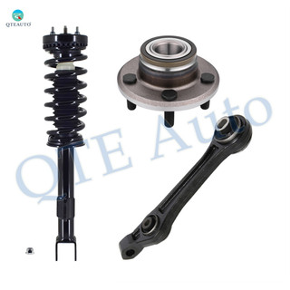 Set of 3 Front Lower Rearward Control Arm-Wheel Hub Bearing Assembly-Quick Complete Strut-Coil Spring Assembly For 2007-2010 Dodge Charger