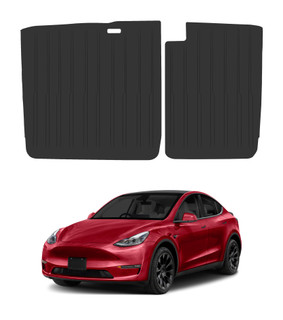 Rear Seatback Mats for Tesla Model 3 2017-2023 (Except Highland), All Weather Protection, Custom Fit,TPE Material
