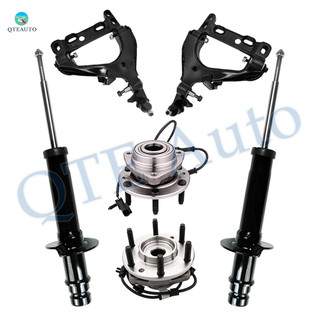 Set of 6 Front Lower Control Arm Ball Joint-Wheel Hub Bearing Assembly-Suspension Strut Assembly For 2004-2007 Chevrolet Trailblazer