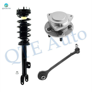 Set of 3 Front Right Lower Forward Control Arm Ball Joint-Wheel Hub Bearing Assembly-Quick Complete Strut-Coil Spring Assembly For 2015 2016 Dodge Charger