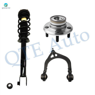 Set of 3 Front Right Upper Control Arm Ball Joint-Wheel Hub Bearing Assembly-Quick Complete Strut-Coil Spring Assembly For 2009 2010 Dodge Challenger