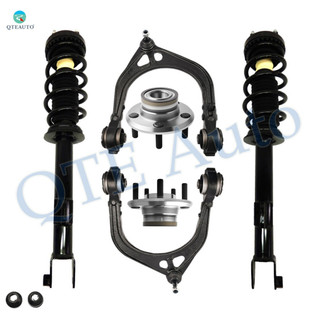Set of 6 Front Upper Control Arm Ball Joint-Wheel Hub Bearing Assembly-Quick Complete Strut-Coil Spring Assembly For 2009 2010 Dodge Challenger