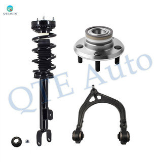 Set of 3 Front Right Upper Control Arm Ball Joint-Wheel Hub Bearing Assembly-Quick Complete Strut-Coil Spring Assembly Replacement For 2011 Dodge Challenger