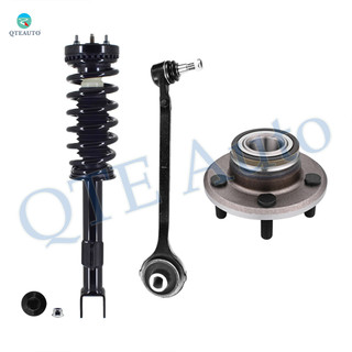 Set of 3 Front Right Lower Forward Control Arm Ball Joint-Wheel Hub Bearing Assembly-Quick Complete Strut-Coil Spring Assembly Replacement For 2007-2010 Dodge Charger SRT8, RWD