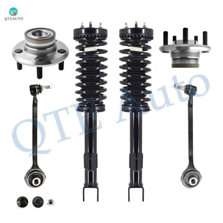 Set of 6 Front Lower Forward Control Arm Ball Joint-Wheel Hub Bearing Assembly-Quick Complete Strut-Coil Spring Assembly For 2006-2010 Chrysler 300