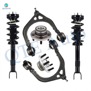 Set of 6 Front Upper Control Arm Ball Joint-Wheel Hub Bearing Assembly-Quick Complete Strut-Coil Spring Assembly For 2011 Dodge Challenger