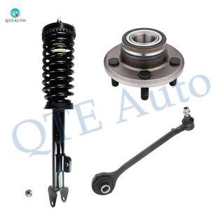 Set of 3 Front Right Lower Forward Control Arm Ball Joint-Wheel Hub Bearing Assembly-Quick Complete Strut-Coil Spring Assembly Replacement For 2007-2010 Dodge Charger