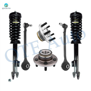 Set of 6 Front Lower Forward Control Arm Ball Joint-Wheel Hub Bearing Assembly-Quick Complete Strut-Coil Spring Assembly Replacement For 2007-2010 Dodge Charger